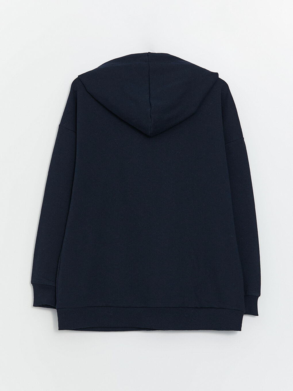 LCW Modest Lacivert Baskılı Oversize Kadın Kalın Hoodie - 7