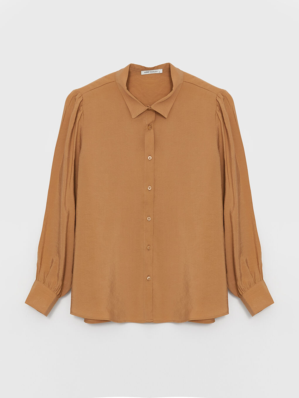 Plain Long Sleeve Oversize Women's Shirt-5