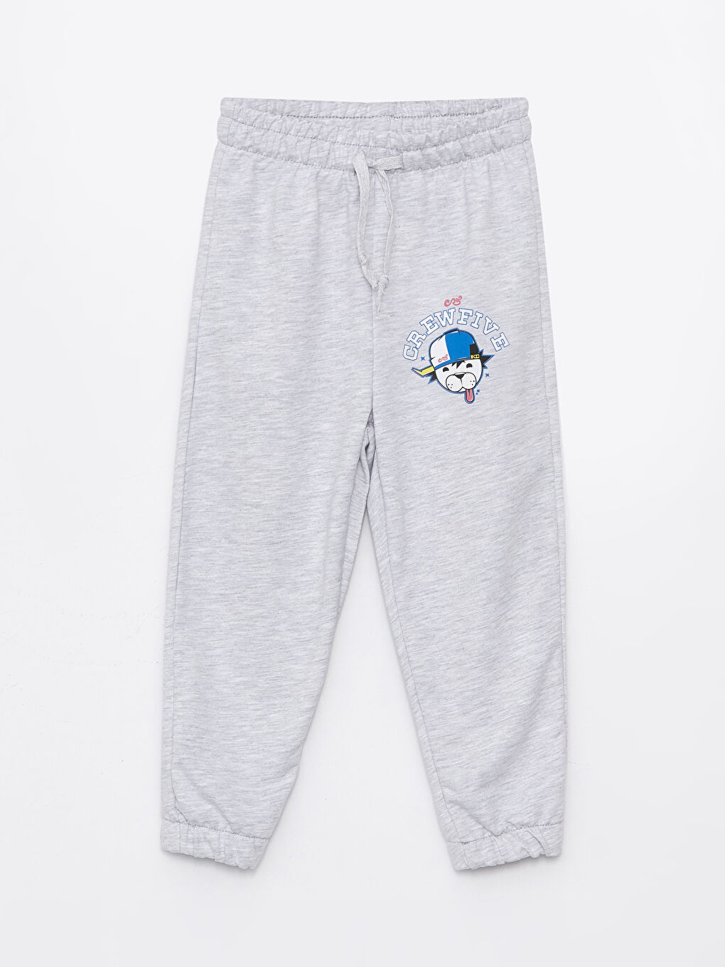 Gri Beli Lastikli Erkek Bebek Eşofman Altı 2'li-1