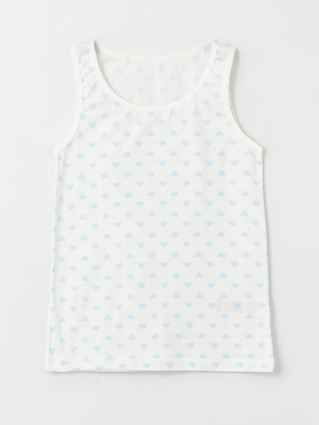 Ekru Bisiklet Yaka Baskılı Kız Çocuk Atlet 2'li-4