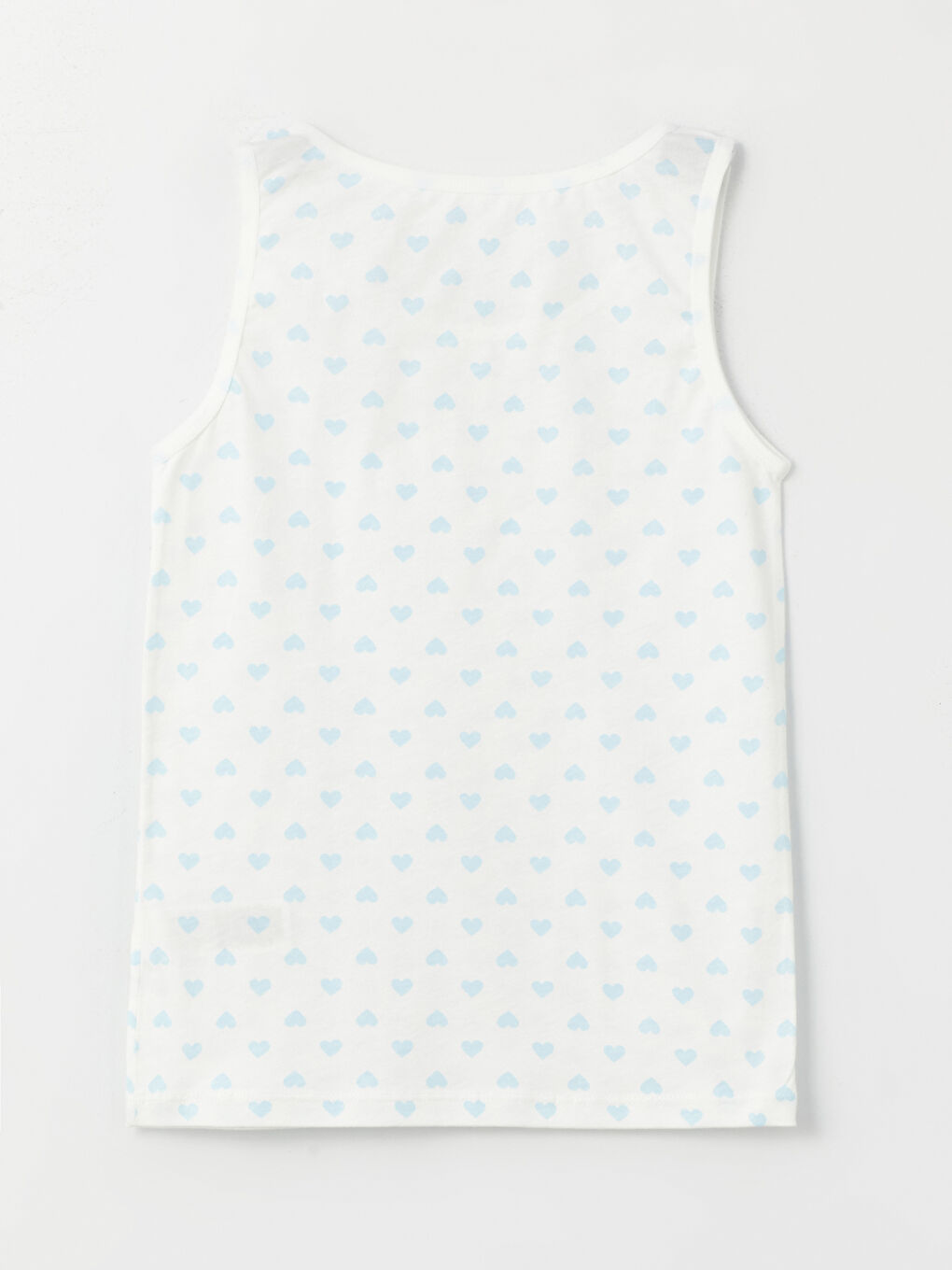 Ekru Bisiklet Yaka Baskılı Kız Çocuk Atlet 2'li-6