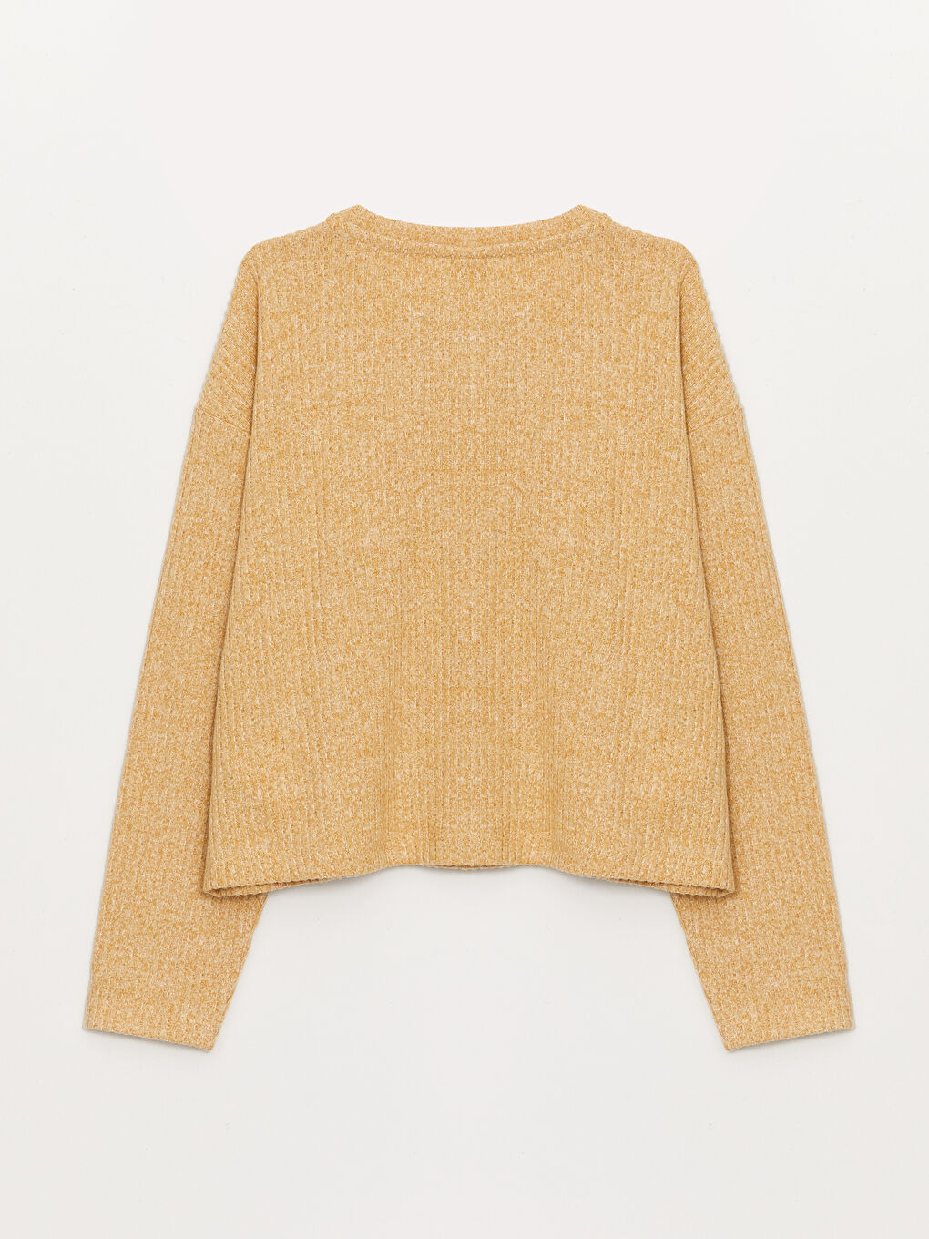 Bej Bisiklet Yaka Kız Çocuk Tişört-1