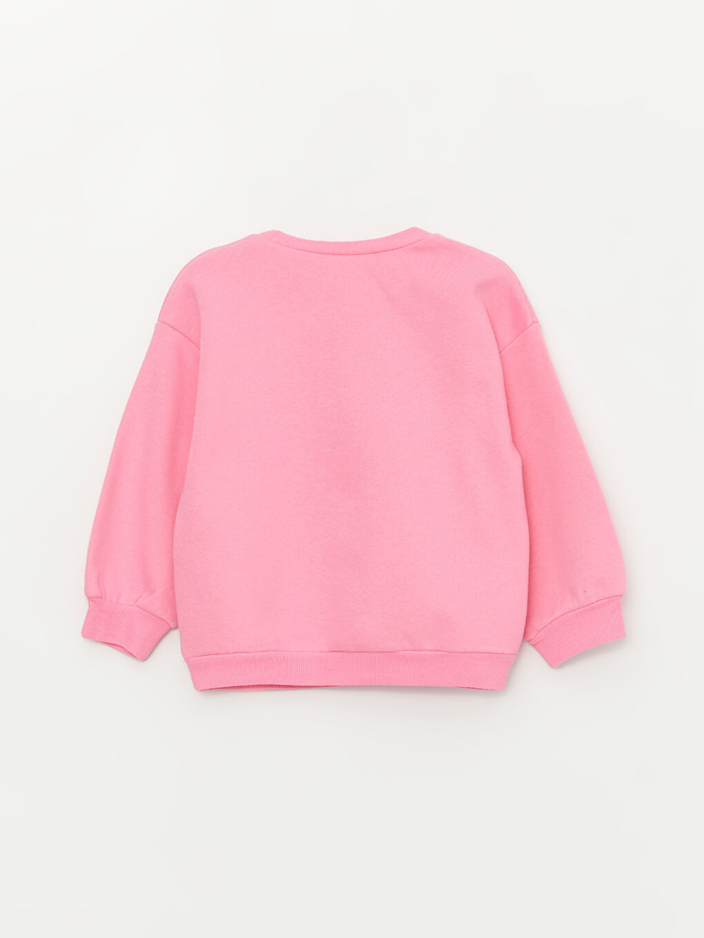 LCW baby Pembe Bisiklet Yaka Uzun Kollu Niloya Baskılı Kız Bebek Sweatshirt ve Eşofman Alt - 3