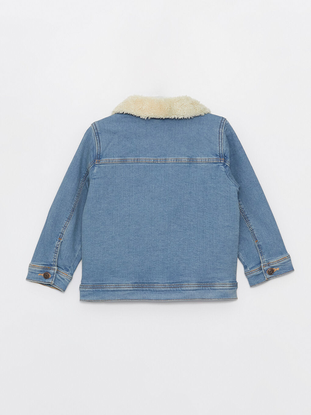 LCW baby Orta İndigo Rodeo Uzun Kollu Basic Erkek Bebek Jean Ceket - 2