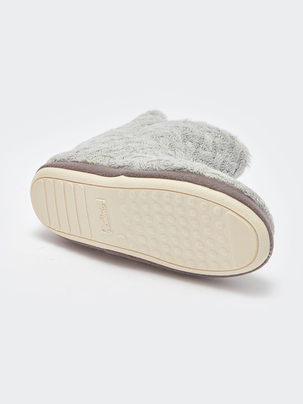 Gri Pelüş Kadın Ev Botu-3