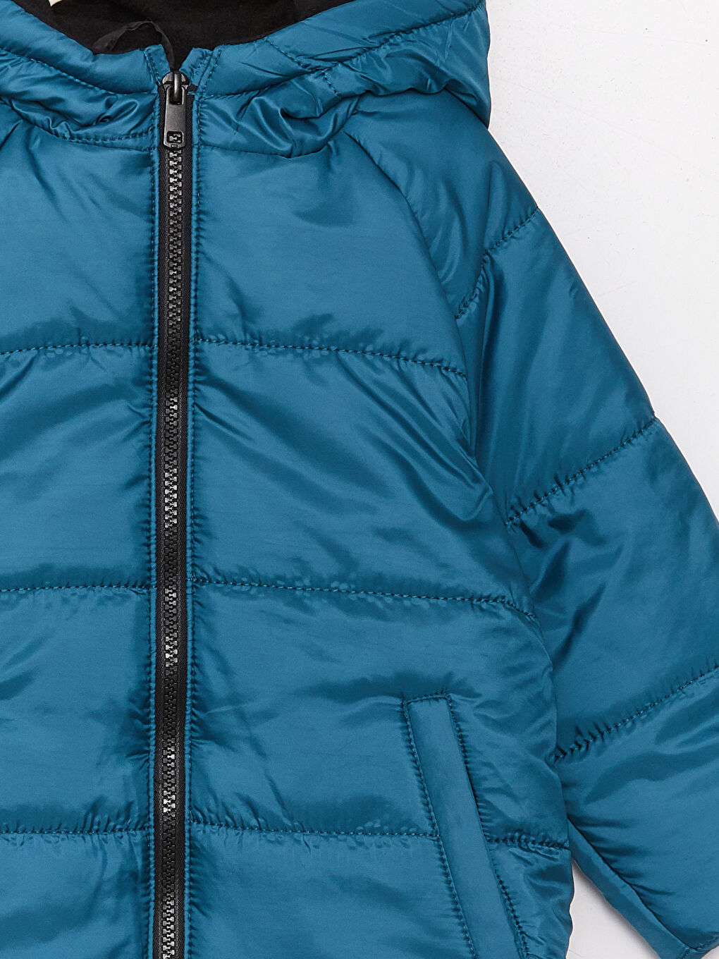 Mavi Kapüşonlu Erkek Bebek Şişme Mont-5