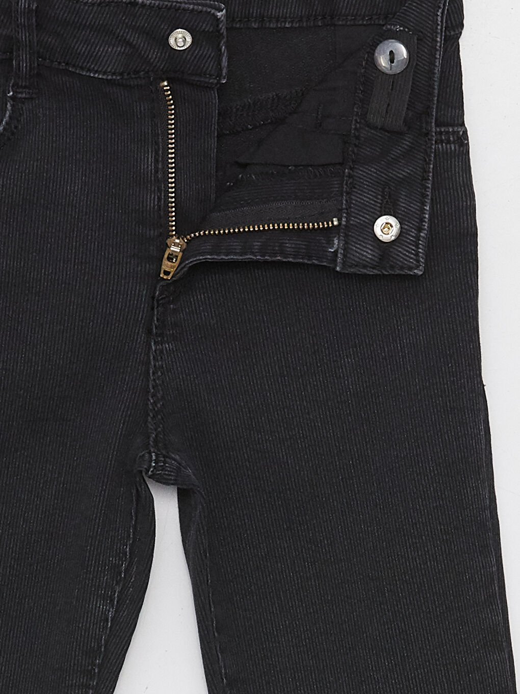 Siyah İspanyol Paça Kız Çocuk Jean Pantolon-4