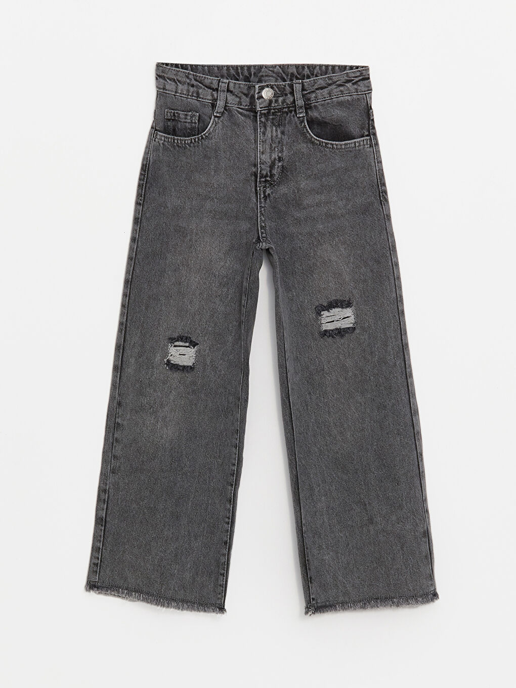 Mavi Wideleg Kız Çocuk Jean Pantolon-2