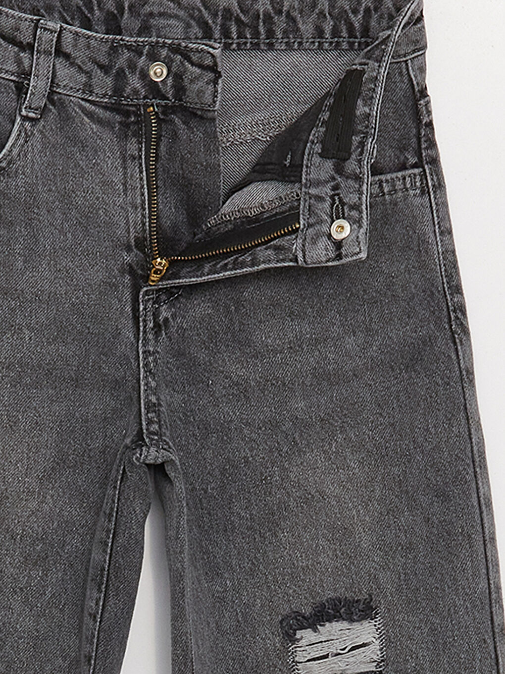 Mavi Wideleg Kız Çocuk Jean Pantolon-4