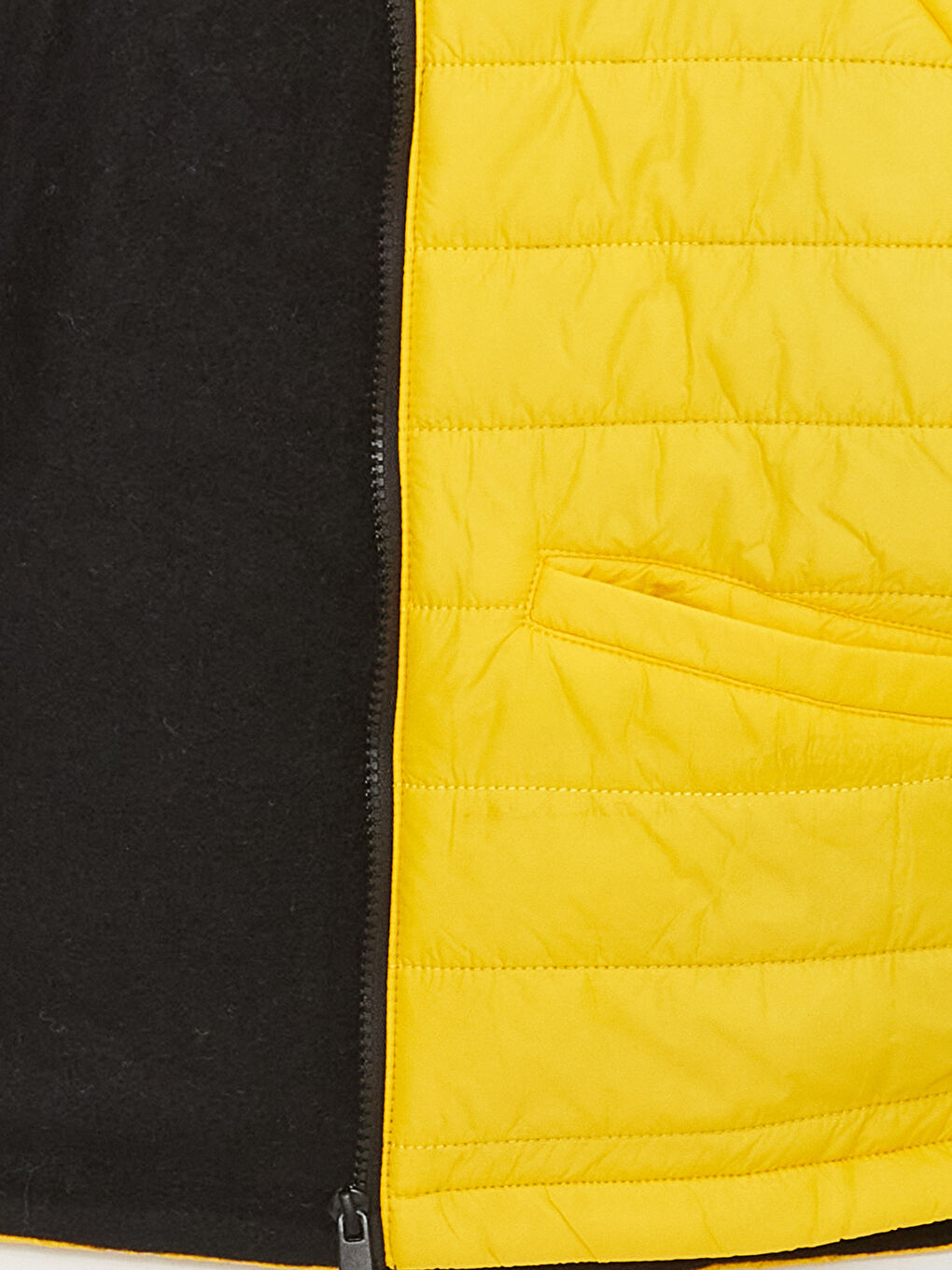 Sarı Kapüşonlu Uzun Kollu Basic Erkek Bebek Mont-2