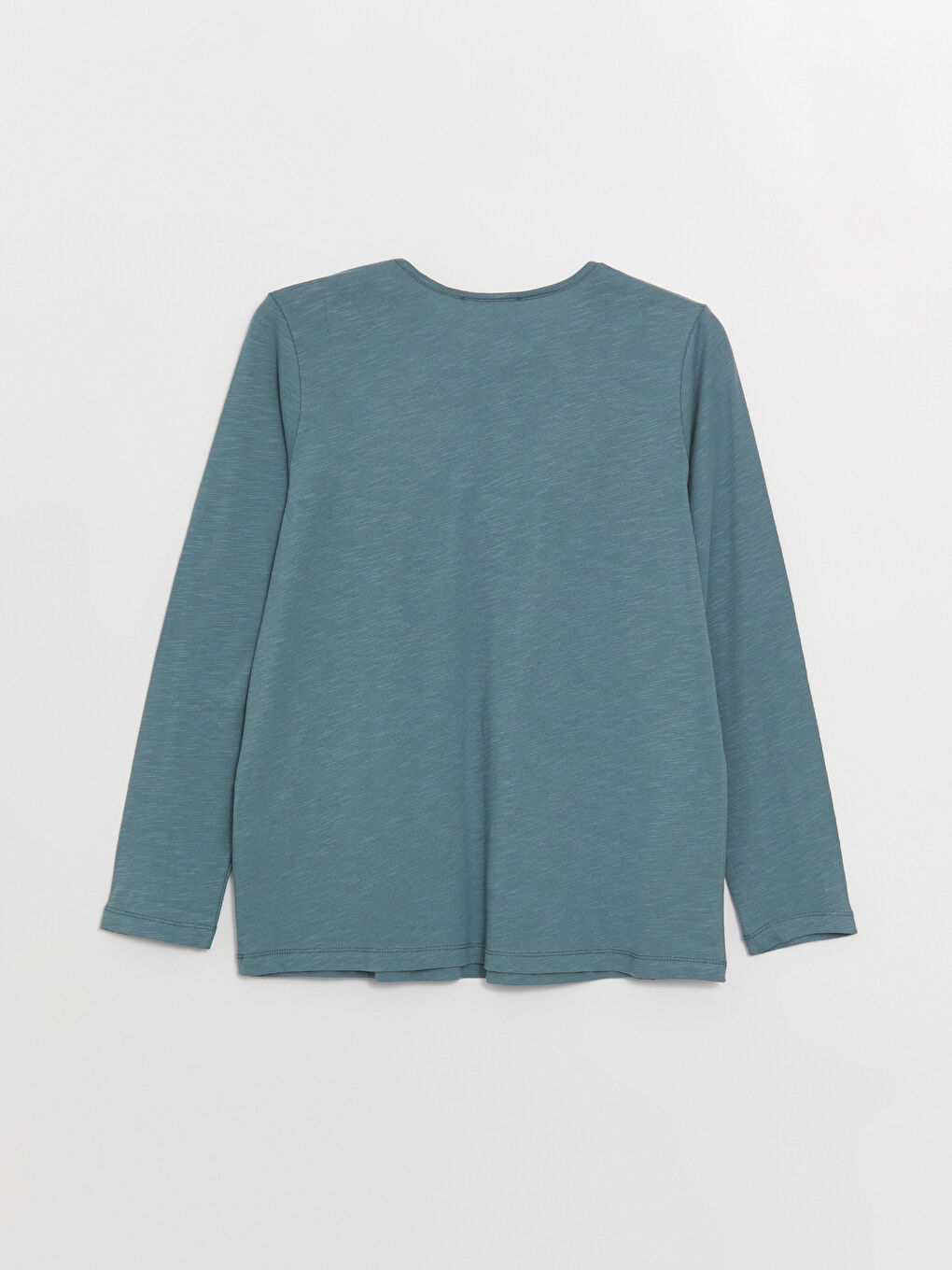 Tie Neck Plain Long Sleeve Women's Blouse-6