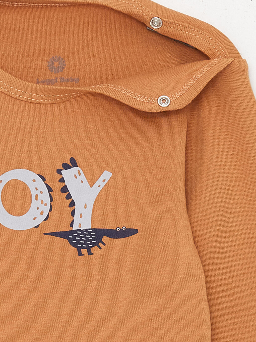 Kahverengi Bisiklet Yaka Baskılı Erkek Bebek Çıtçıtlı Bodysuit 2'li-5