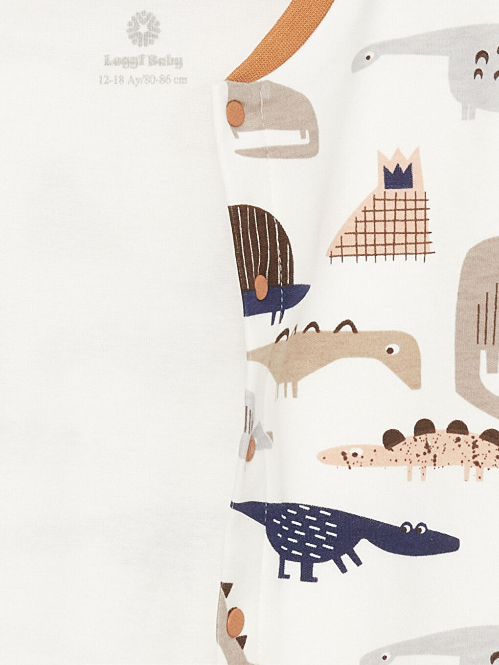 Kahverengi Bisiklet Yaka Baskılı Erkek Bebek Yelek-2