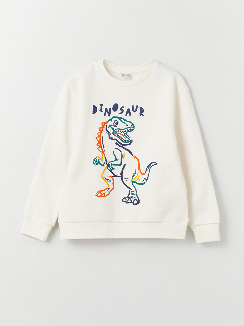 LCW Kids Ekru Bisiklet Yaka Baskılı Uzun Kollu Erkek Çocuk Sweatshirt - 3