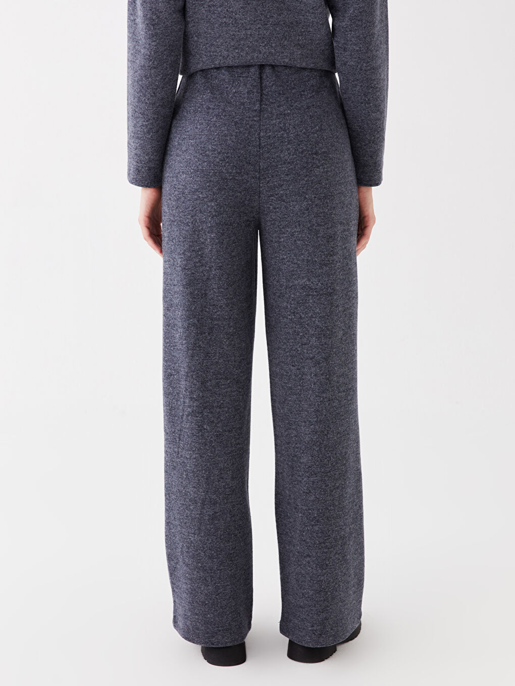 Gri Kadın Beli Lastikli Düz Eşofman Altı-4