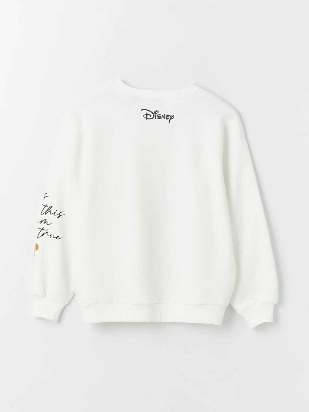 XSIDE Ekru Bisiklet Yaka Mickey Mouse Baskılı Kadın Kalın Sweatshirt - 6