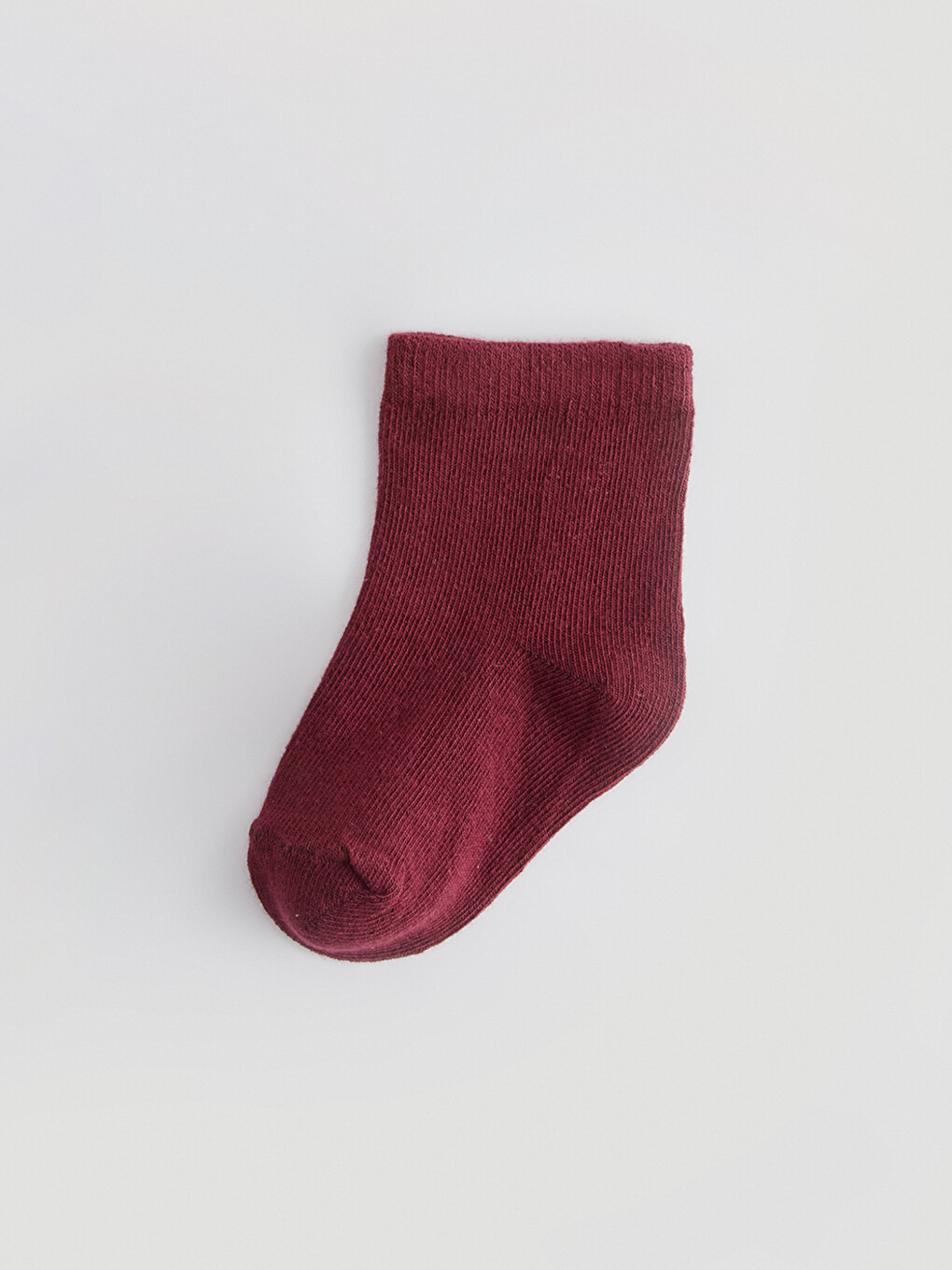 Bordo Basic Kız Çocuk Soket Çorap