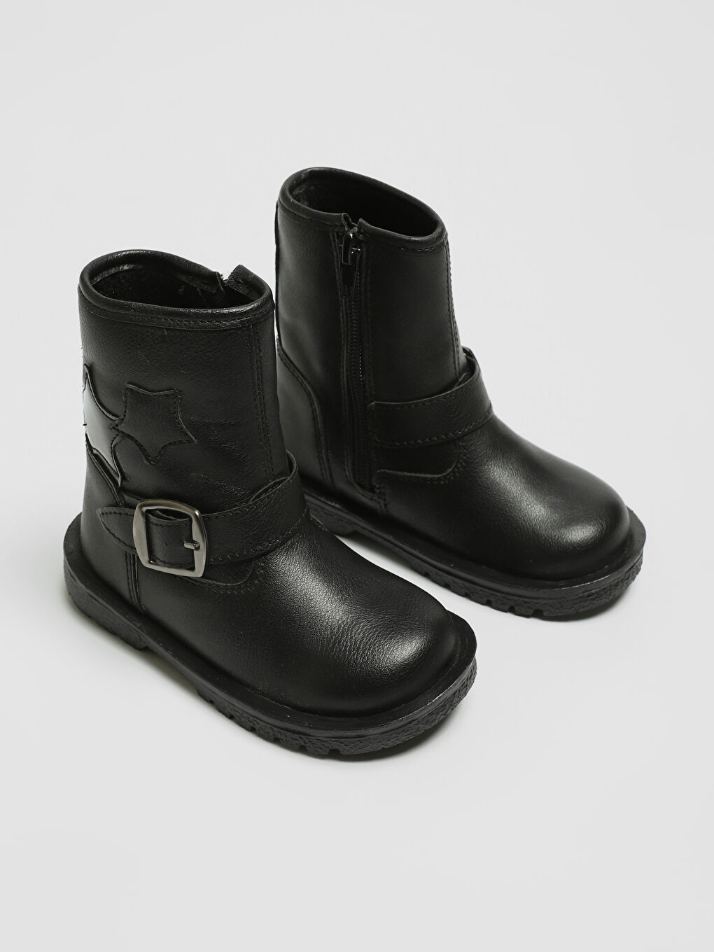 Leather-Look Baby Girl Boots