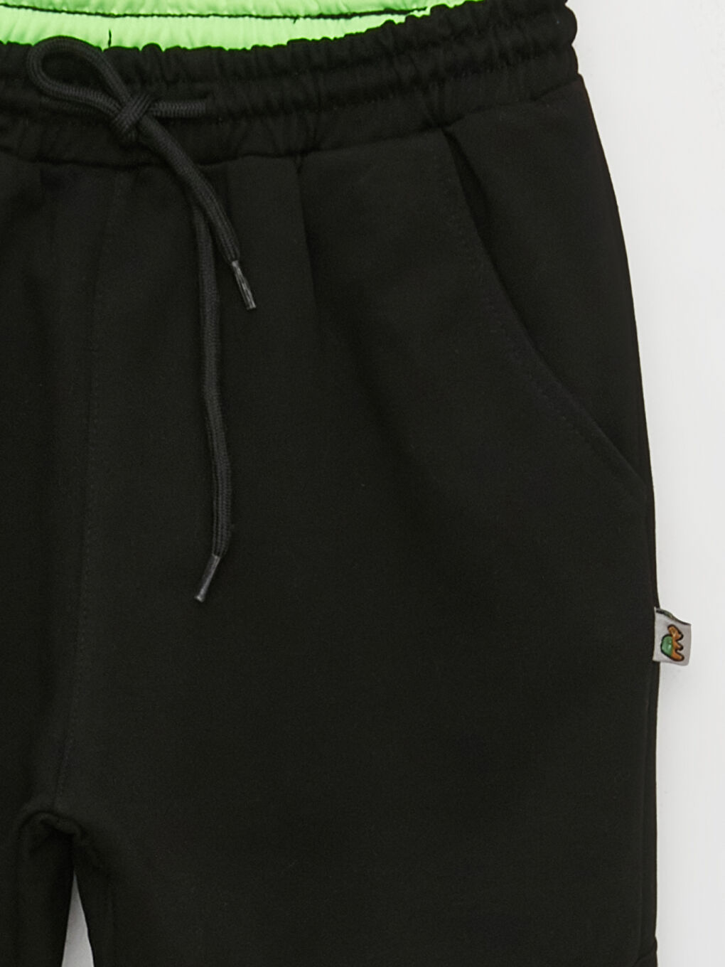 Siyah Beli Lastikli Baskılı Erkek Çocuk Eşofman Altı-1