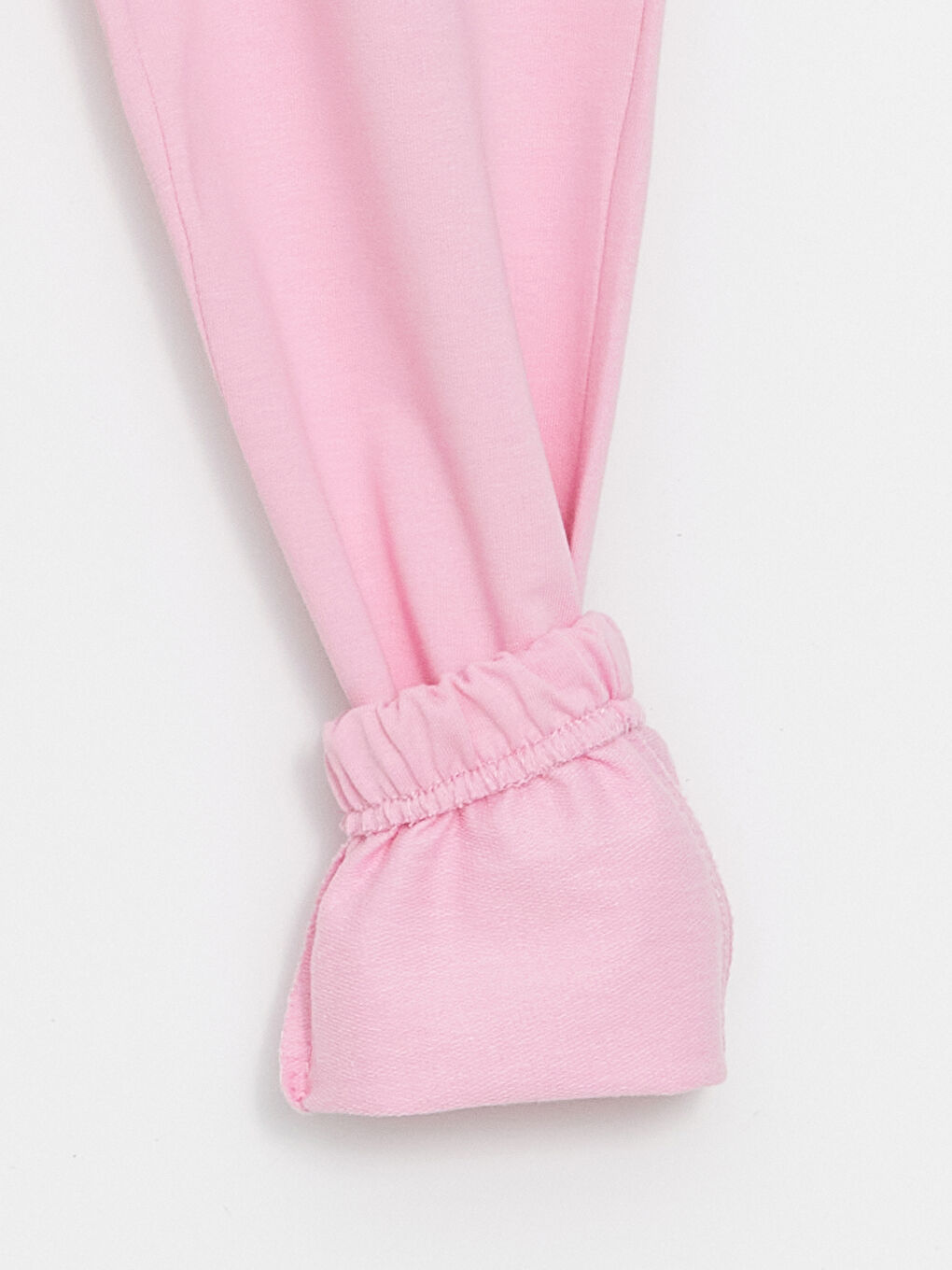 Pembe Beli Lastikli Baskılı Kız Çocuk Eşofman Altı-1