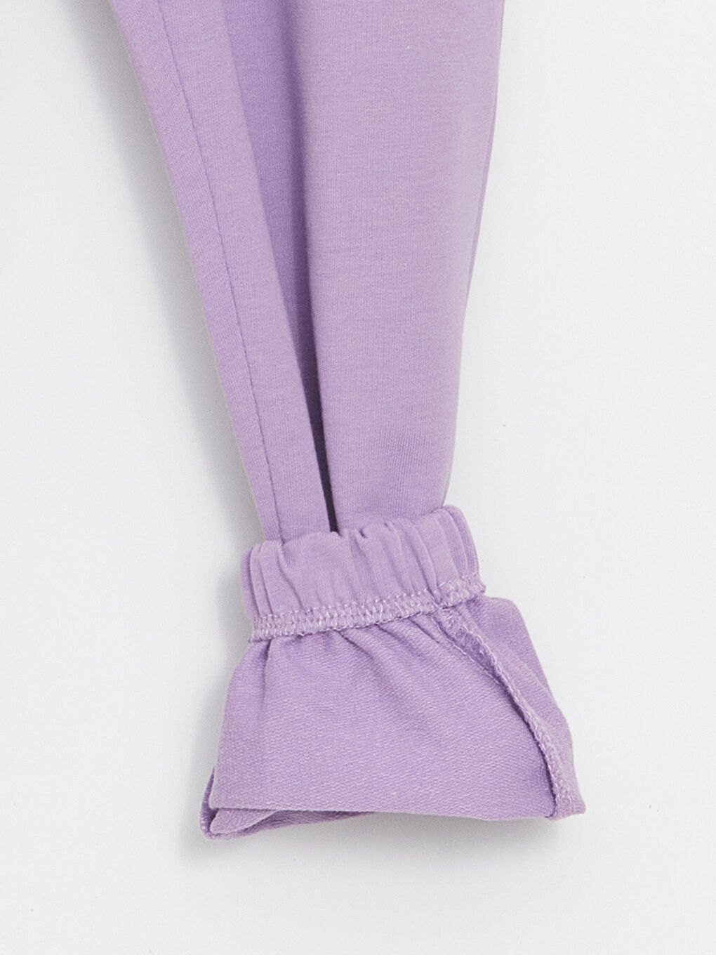 Lila Beli Lastikli Baskılı Kız Çocuk Eşofman Altı-1