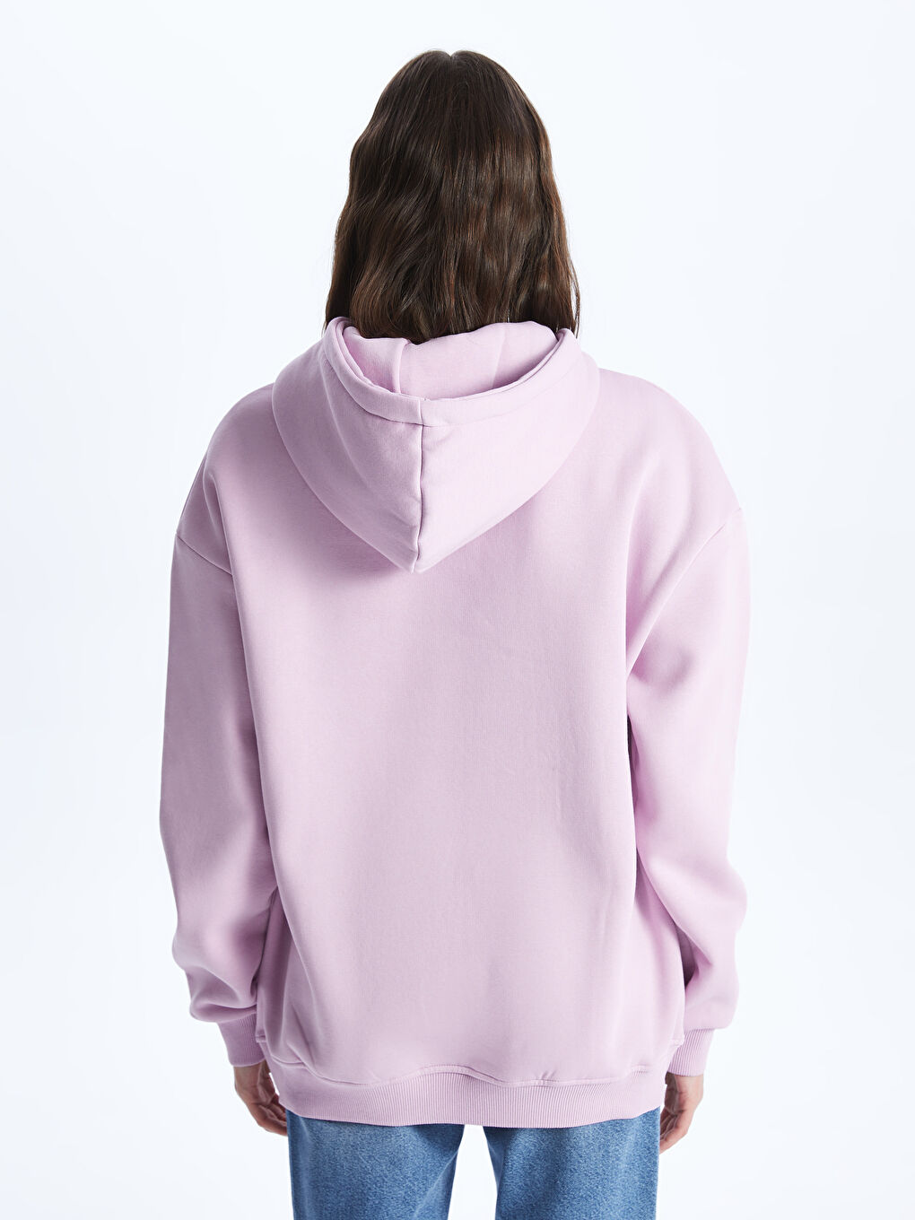 CALİMERA MODA Pembe Uzun Kollu Baskılı Kadın Hoodie - 4