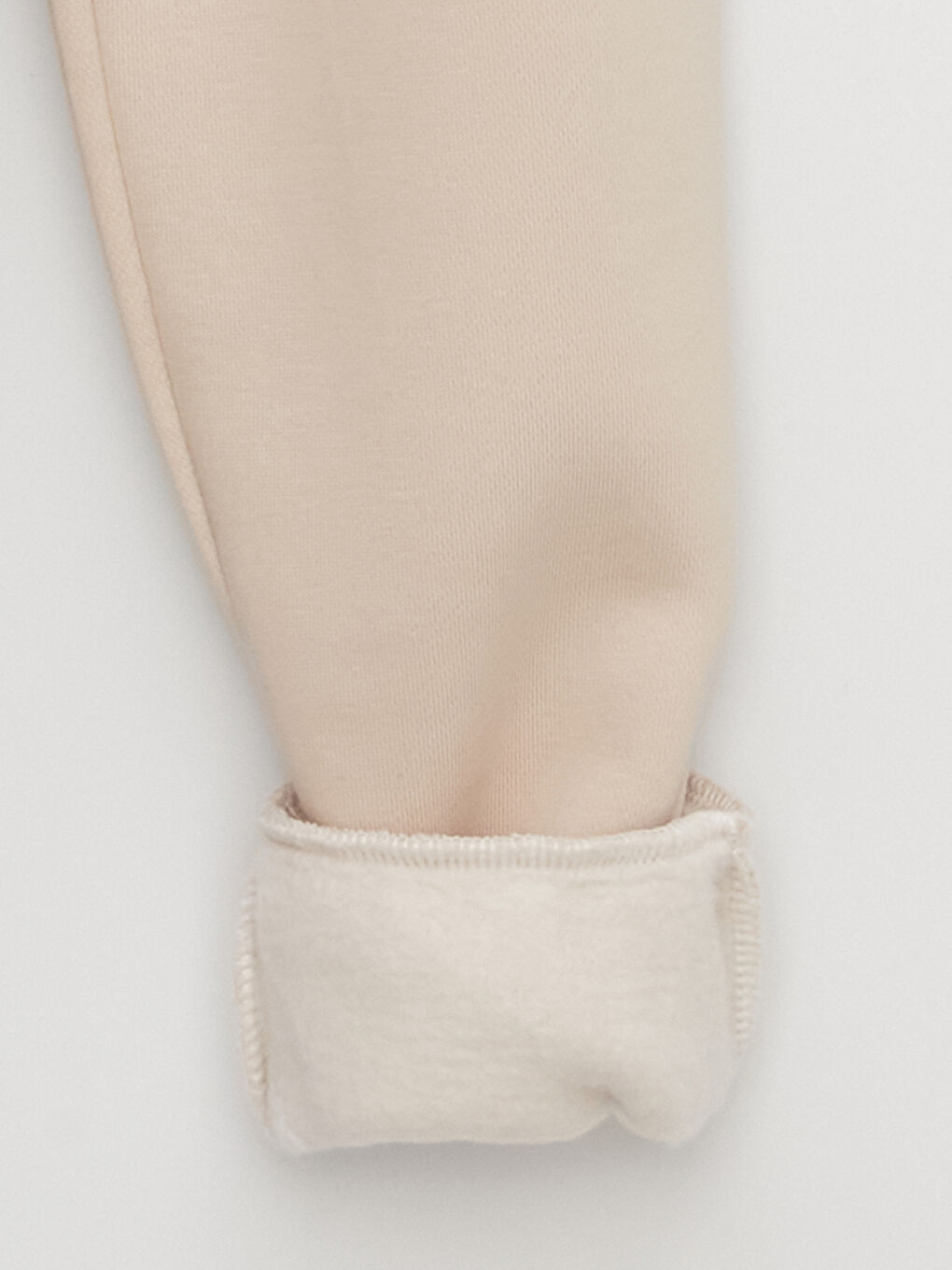 Bej Beli Lastikli Kız Çocuk Eşofman Altı-1