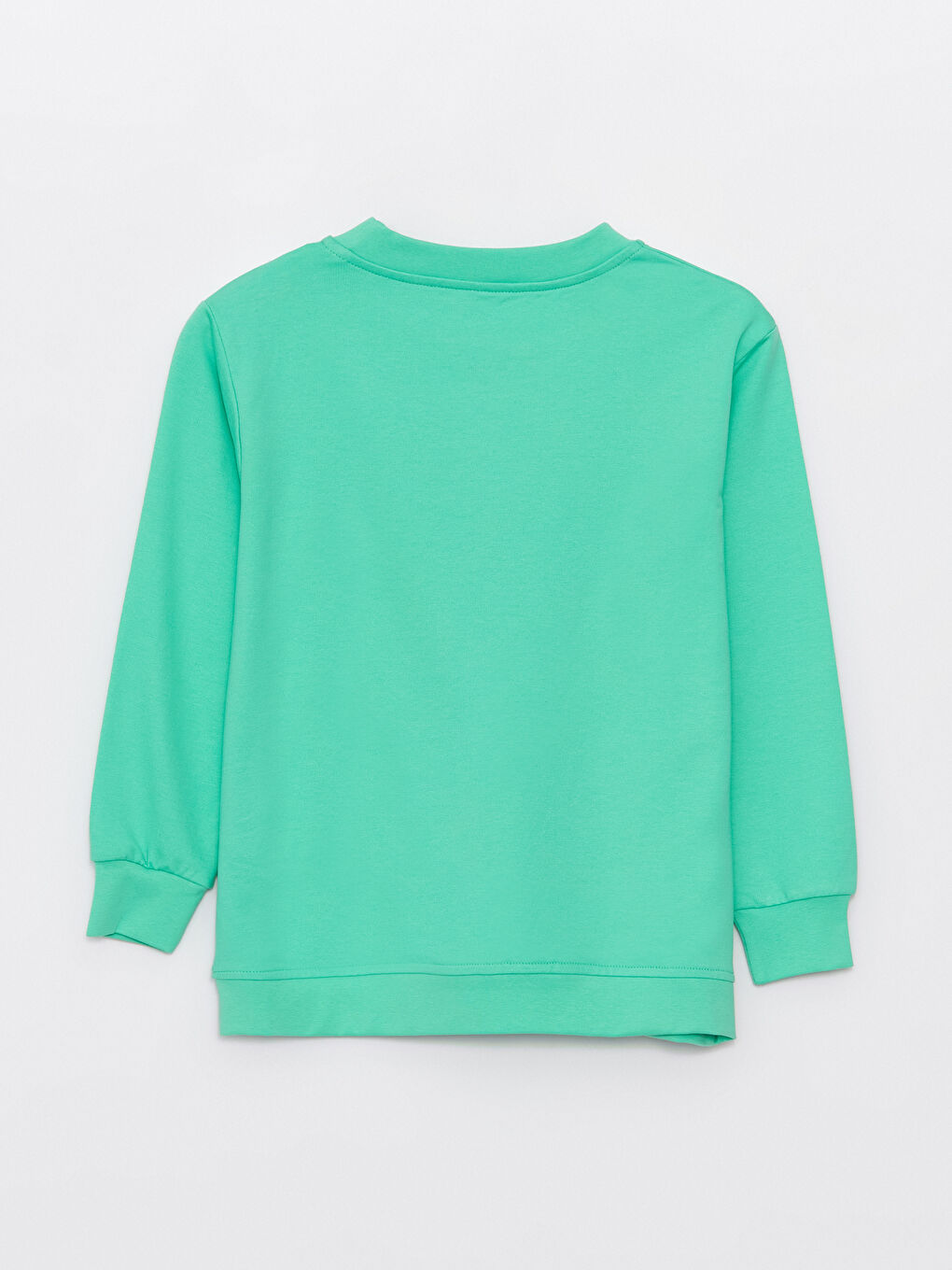 Yeşil Bisiklet Yaka Baskılı Uzun Kollu Erkek Çocuk Sweatshirt-3