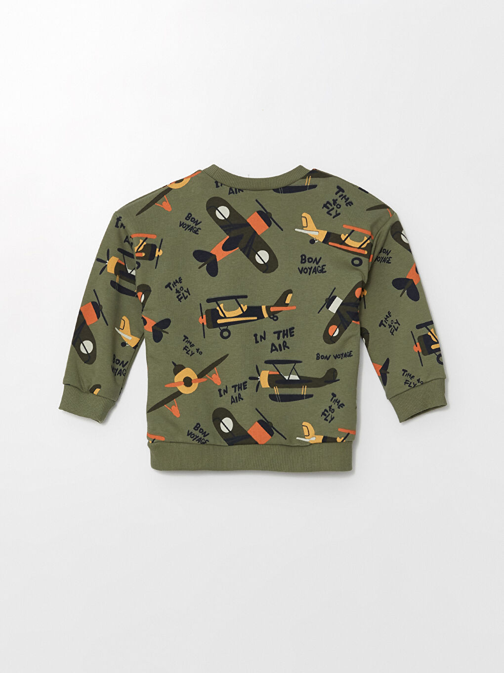 Crew Neck Long Sleeve Printed Baby Boys' Sweatshirt and Sweatpants 2 Pack Set-3