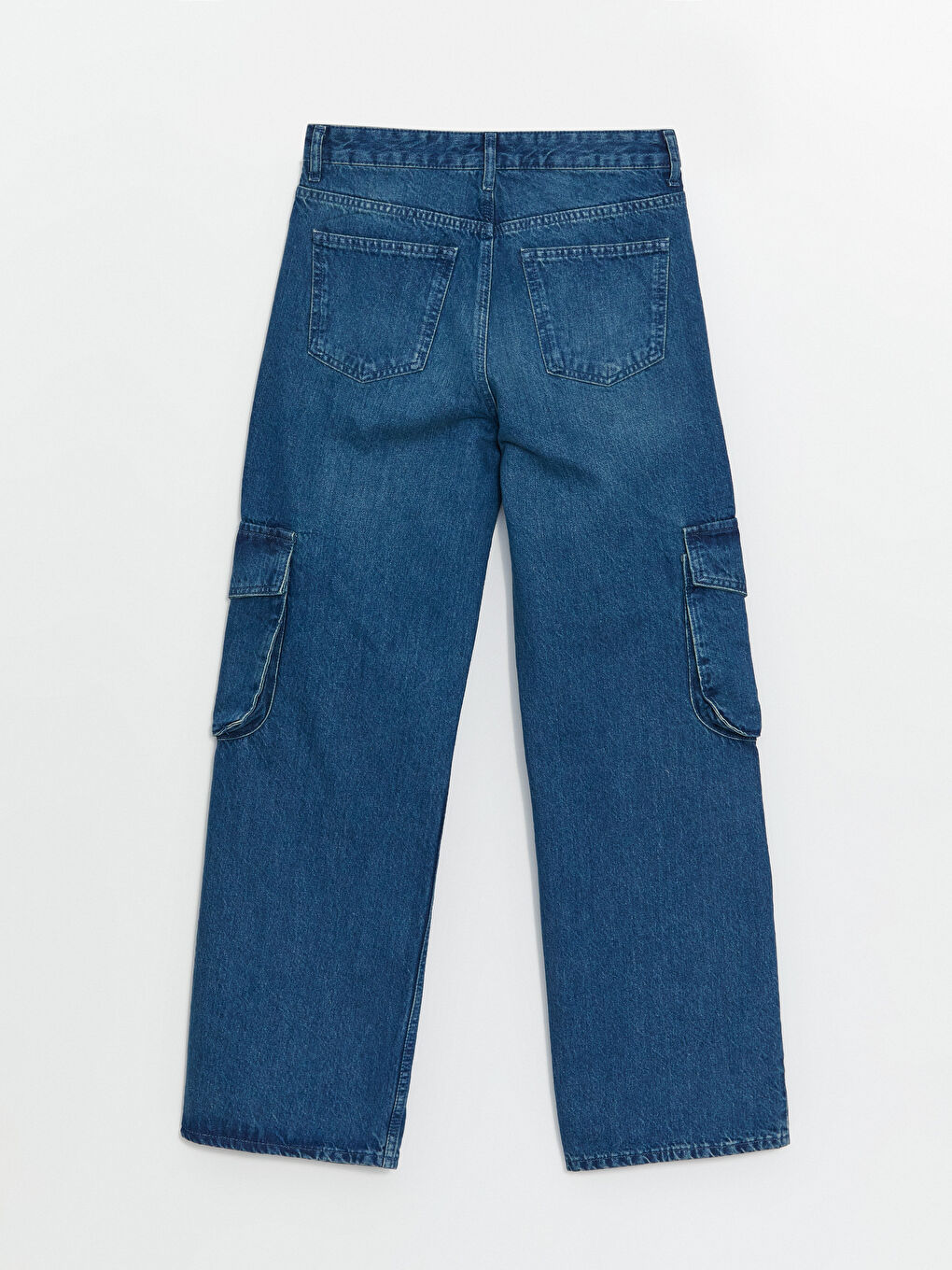 LCW Jeans Koyu Rodeo Wideleg Kadın Kargo Jean Pantolon - 6