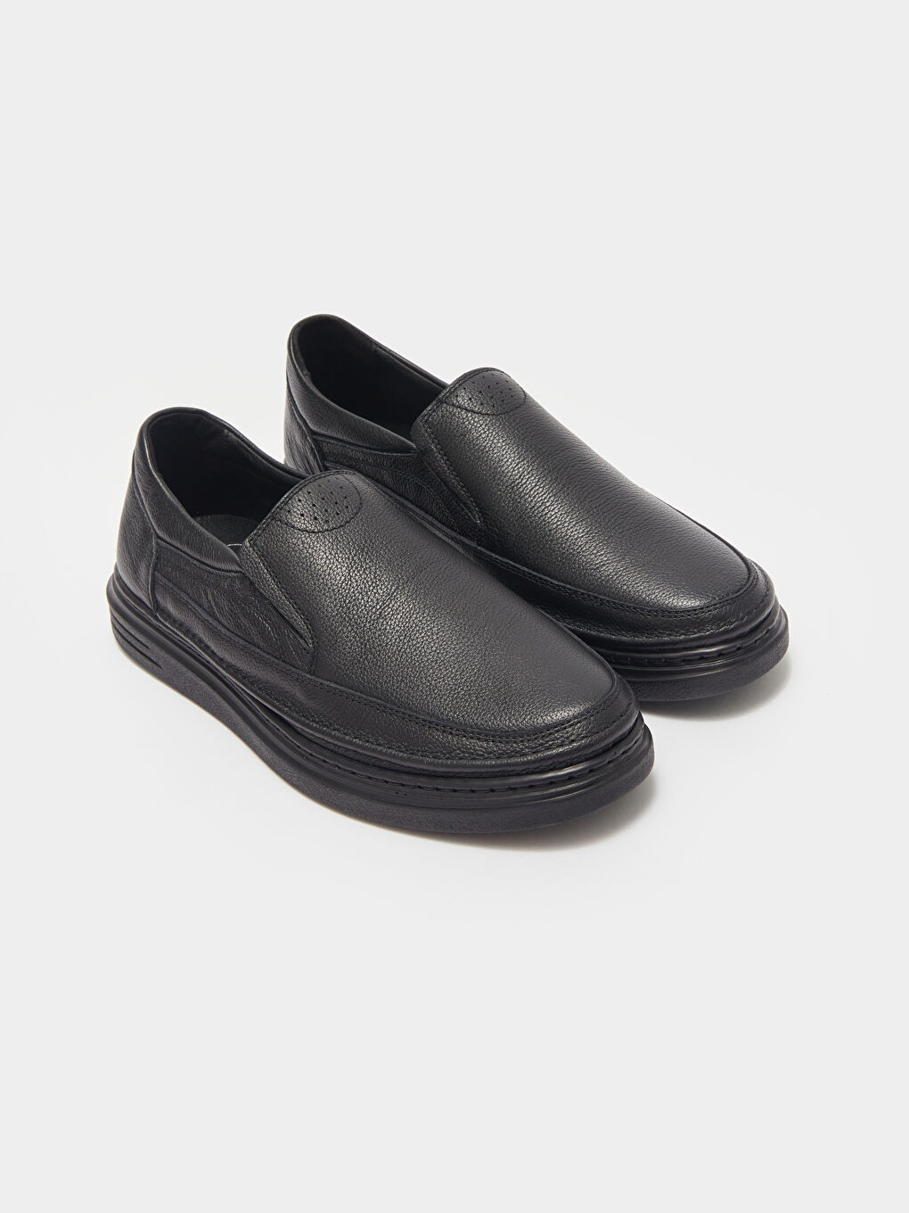 Siyah Hakiki Deri Erkek Loafer Ayakkabı