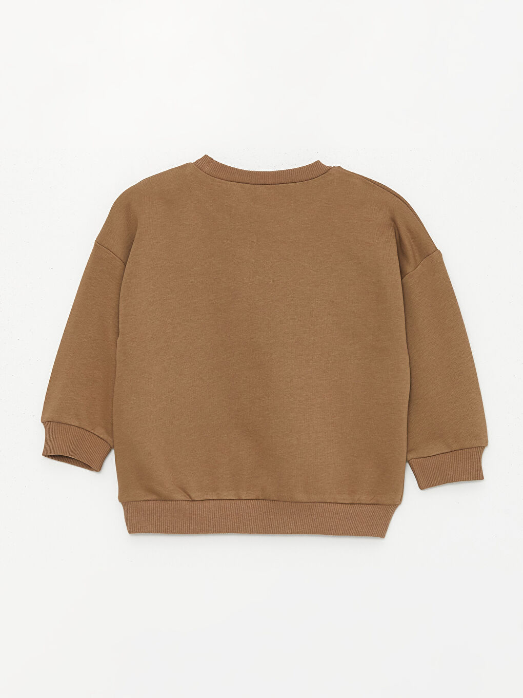 LCW baby Kahverengi Bisiklet Yaka Basic Erkek Bebek Sweatshirt - 1