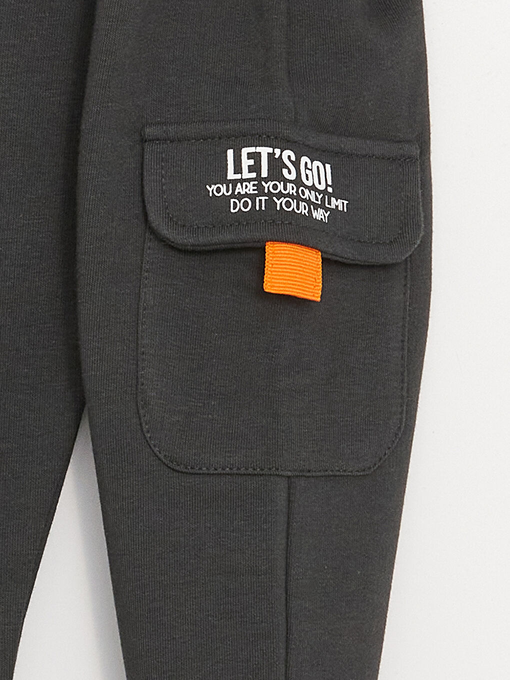 Antrasit Beli Lastikli Erkek Bebek Jogger Eşofman Altı-1