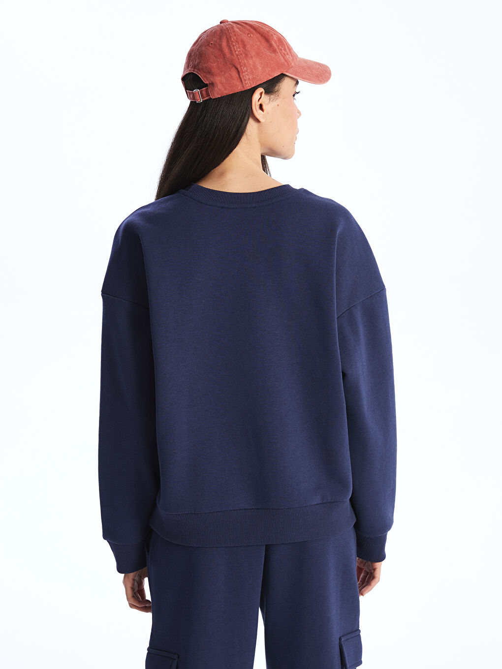 LCW Vision Crew Neck Oversize Women's Thick Sweatshirt -W3JJ55Z8-R45