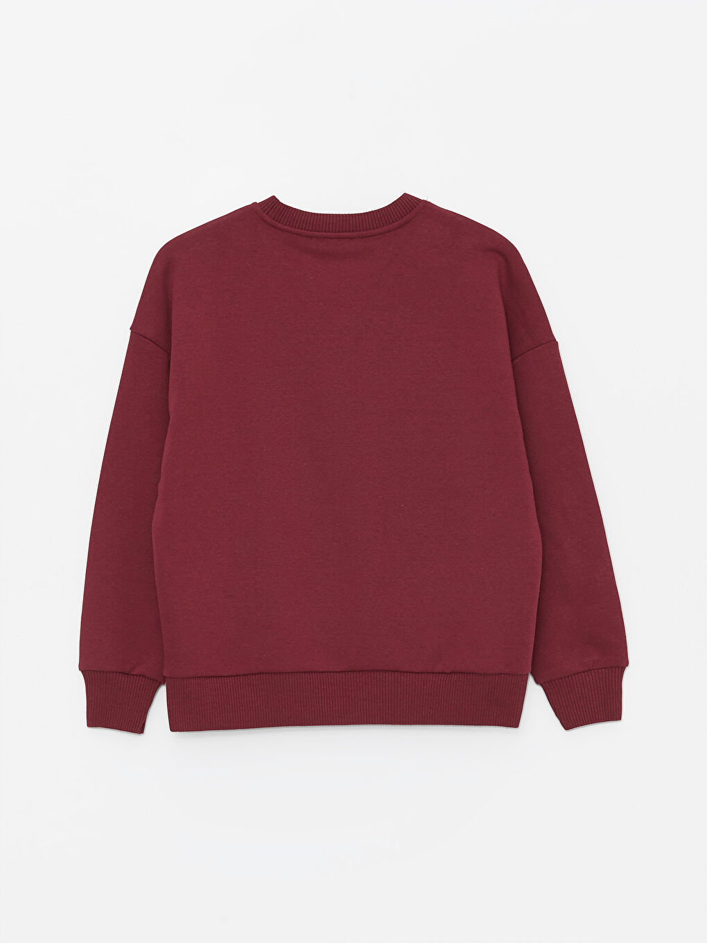 LCW Vision Açık Bordo Bisiklet Yaka Nakışlı Uzun Kollu Oversize Kadın Sweatshirt - 6