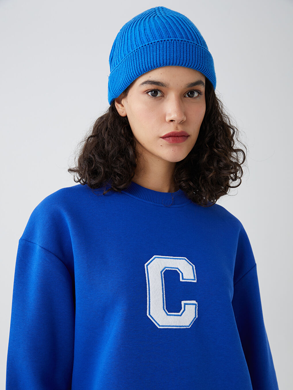 Mavi Bisiklet Yaka Kadın Sweatshirt-1