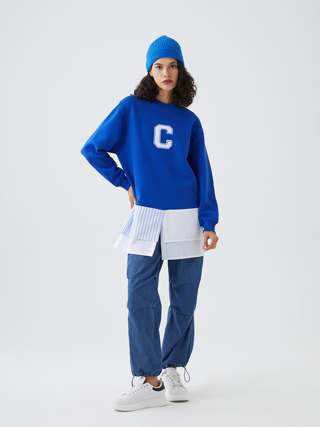 Mavi Bisiklet Yaka Kadın Sweatshirt-2