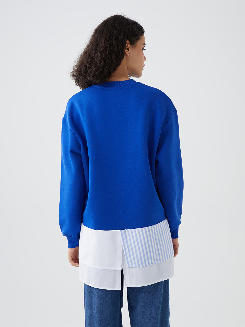 Mavi Bisiklet Yaka Kadın Sweatshirt-4