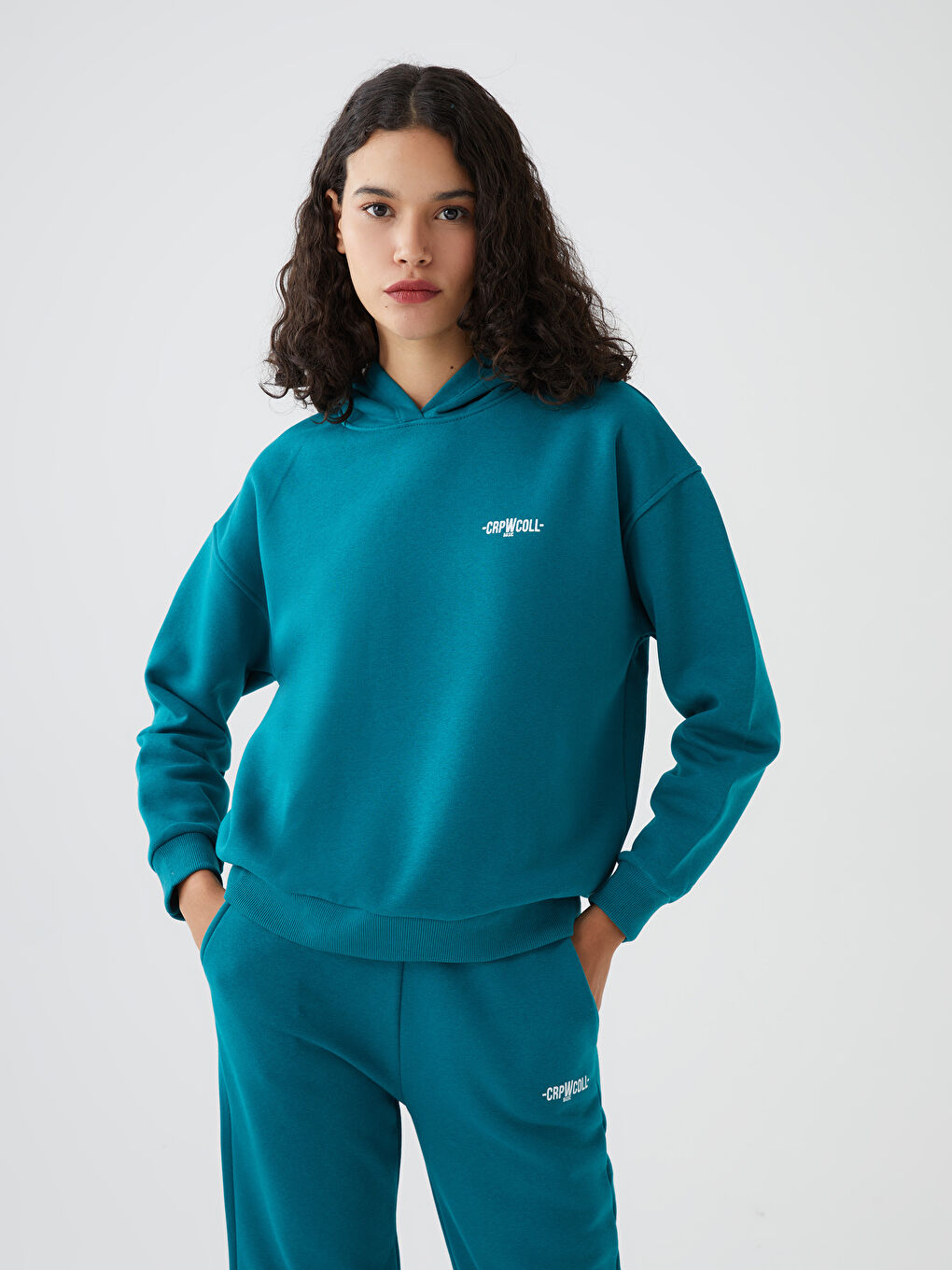 Petrol Baskılı Kadın Eşofman Takımı-2