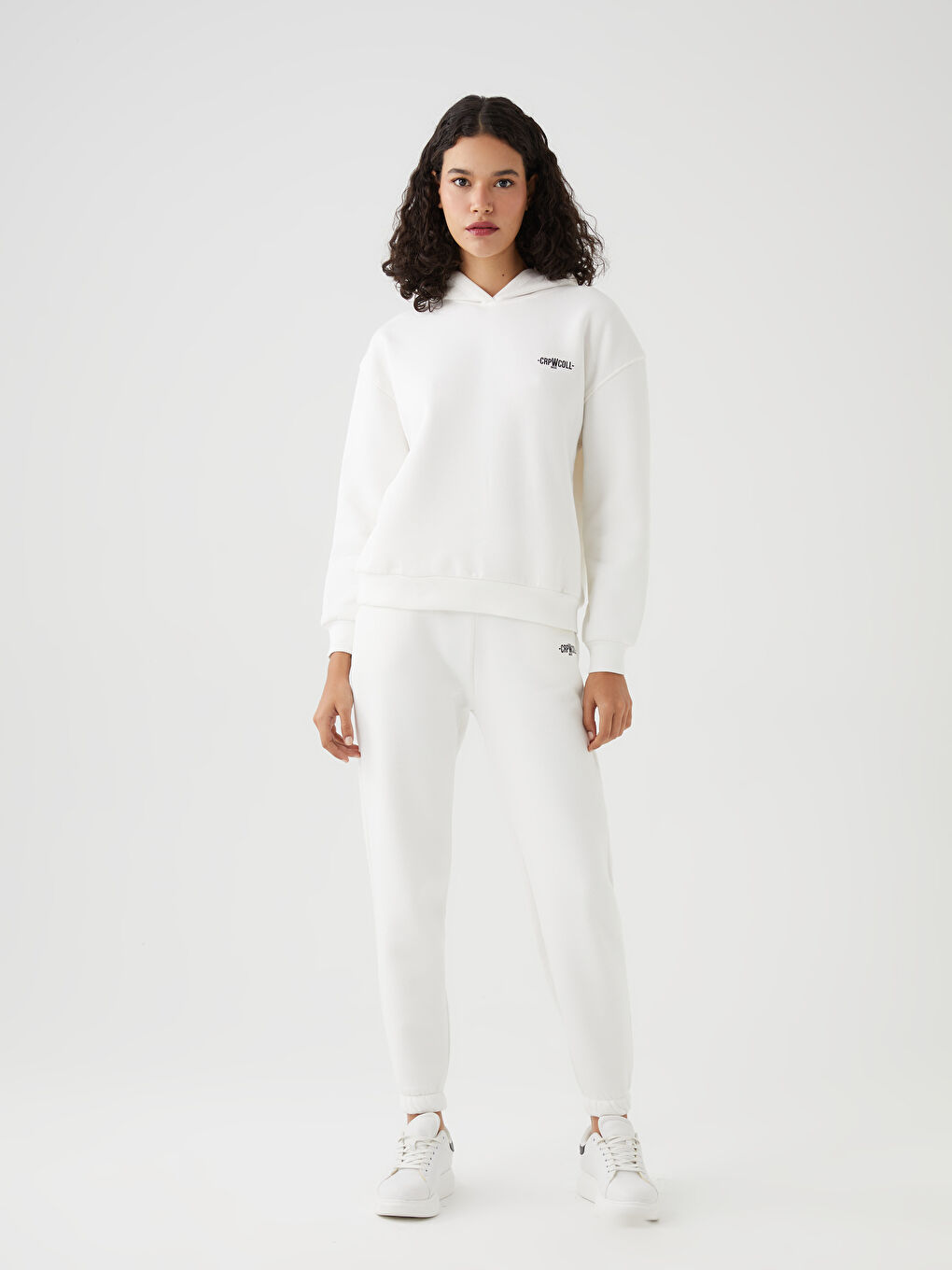 Ekru Baskılı Kadın Eşofman Takımı