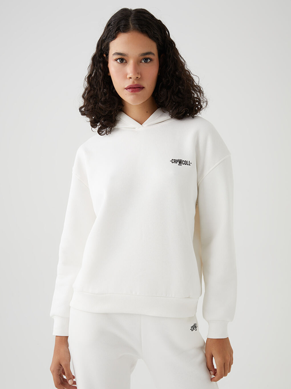 Ekru Baskılı Kadın Eşofman Takımı-1