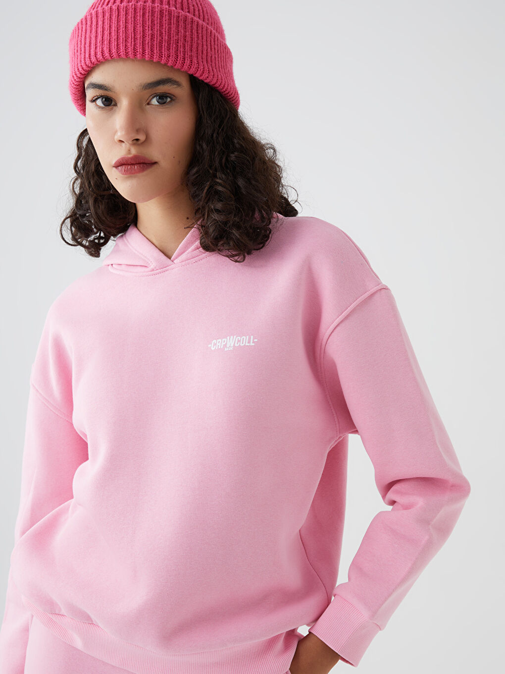 Pembe Baskılı Kadın Eşofman Takımı-2