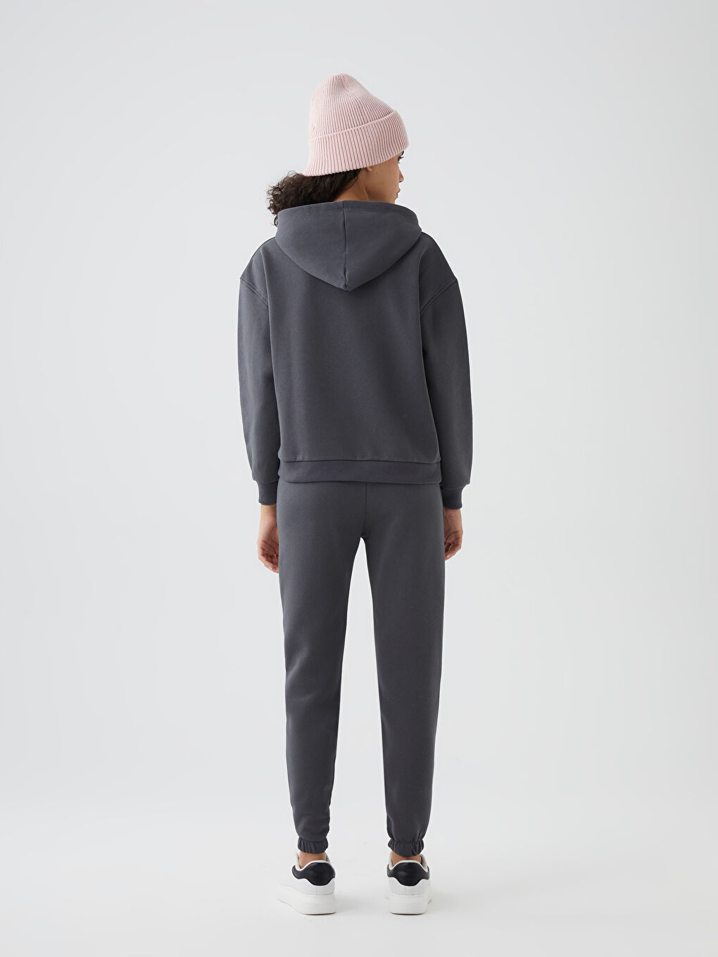 Antrasit Baskılı Kadın Eşofman Takımı-4