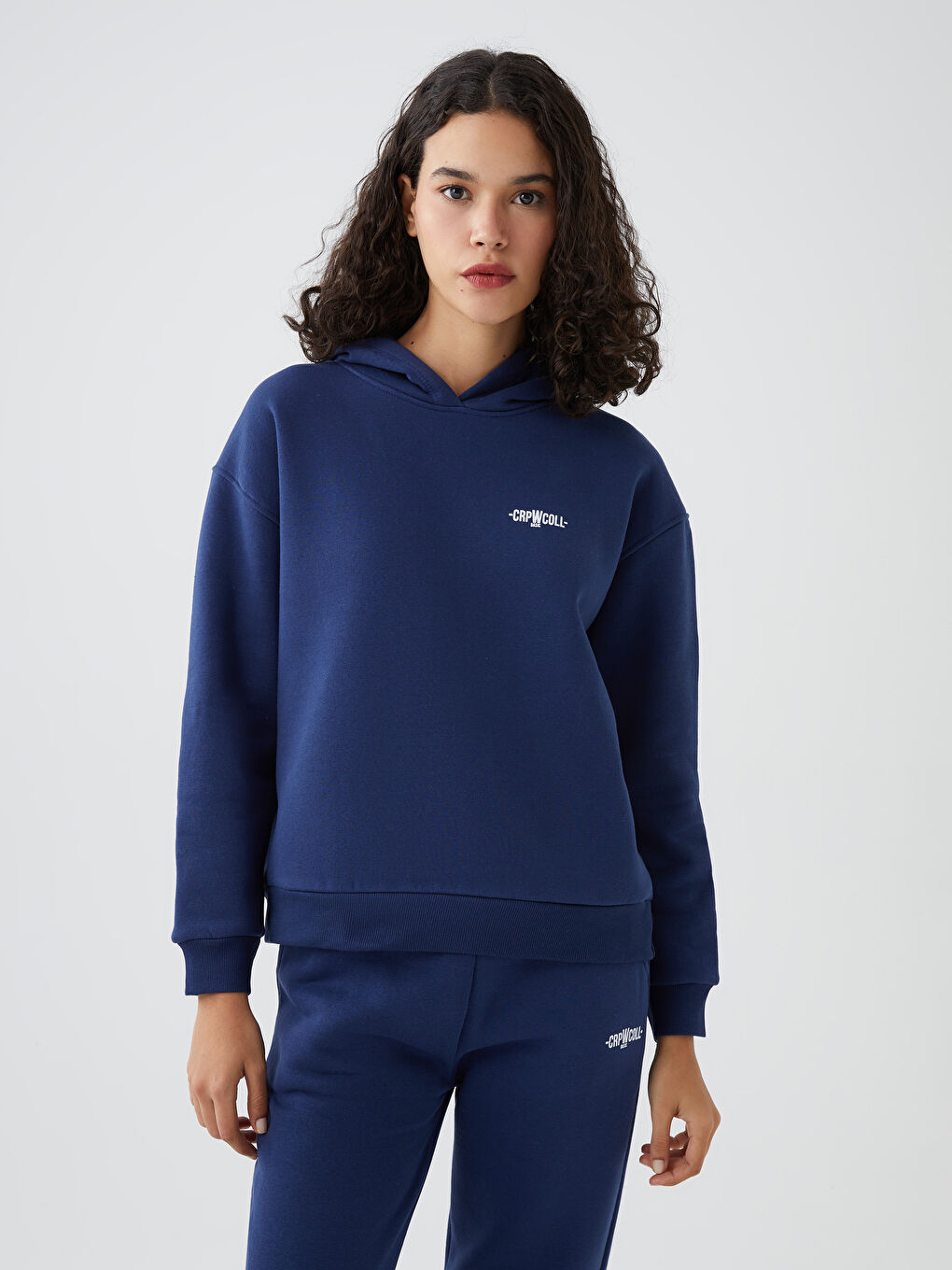 Lacivert Baskılı Kadın Eşofman Takımı-2