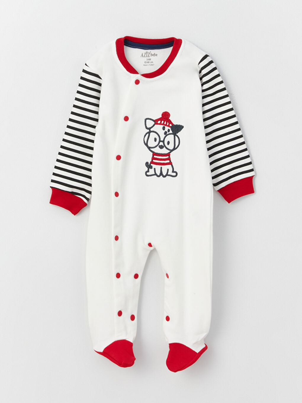 Lacivert Bisiklet Yaka Uzun Kollu Baskılı Erkek Bebek Tulum