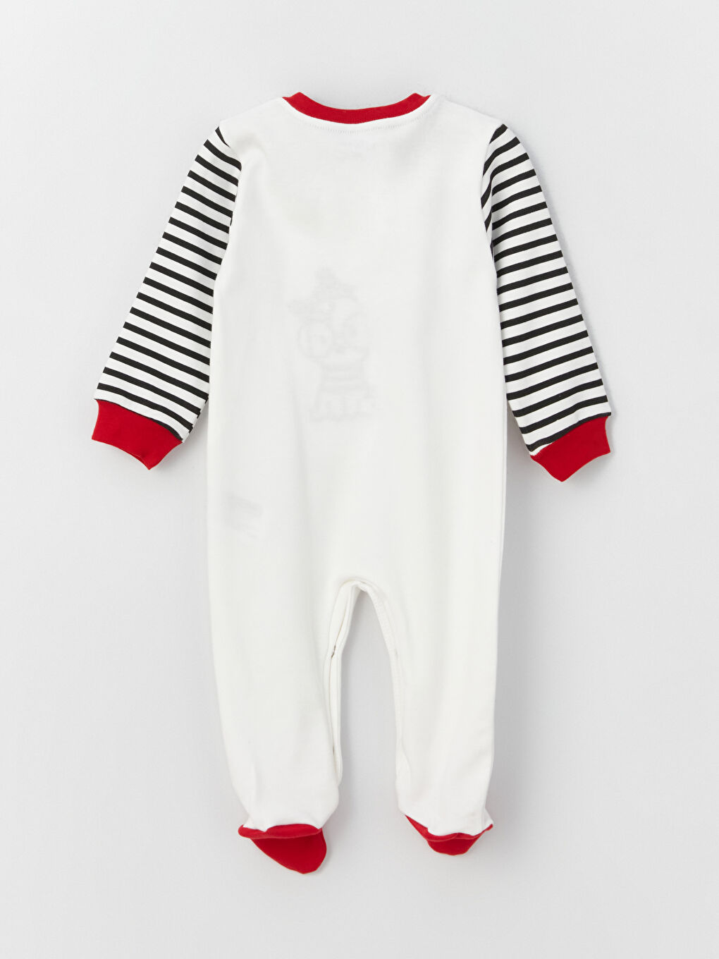 Lacivert Bisiklet Yaka Uzun Kollu Baskılı Erkek Bebek Tulum-2