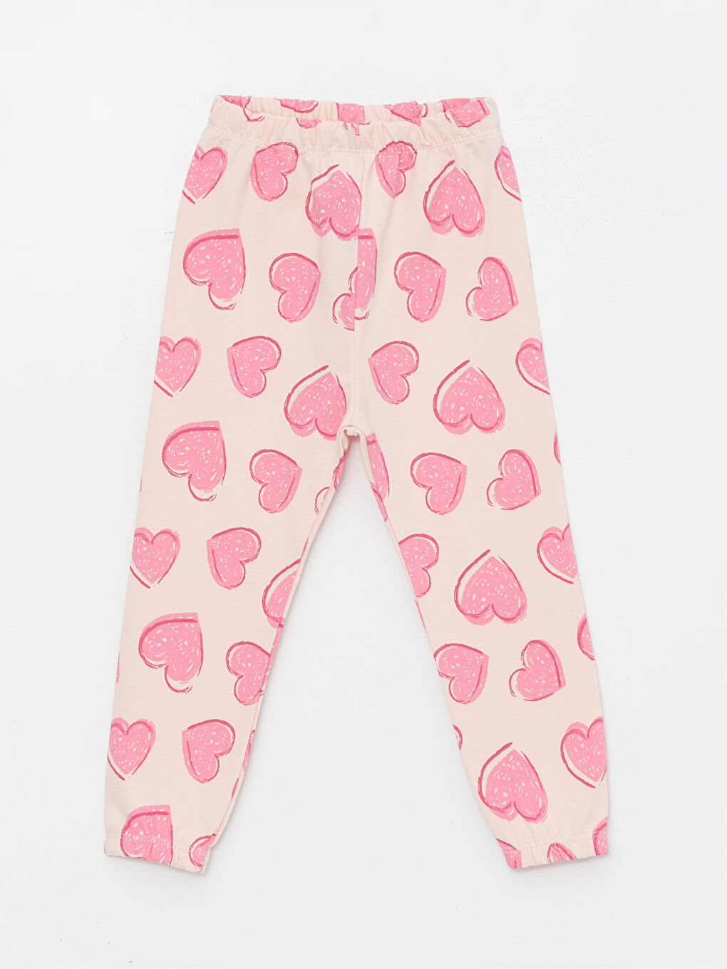 LCW baby Pembe Bisiklet Yaka Baskılı Kız Bebek Pijama Takımı - 5