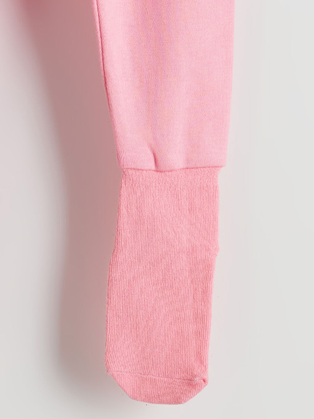 Pembe Beli Lastikli Baskılı Kız Bebek Pijama Alt-2