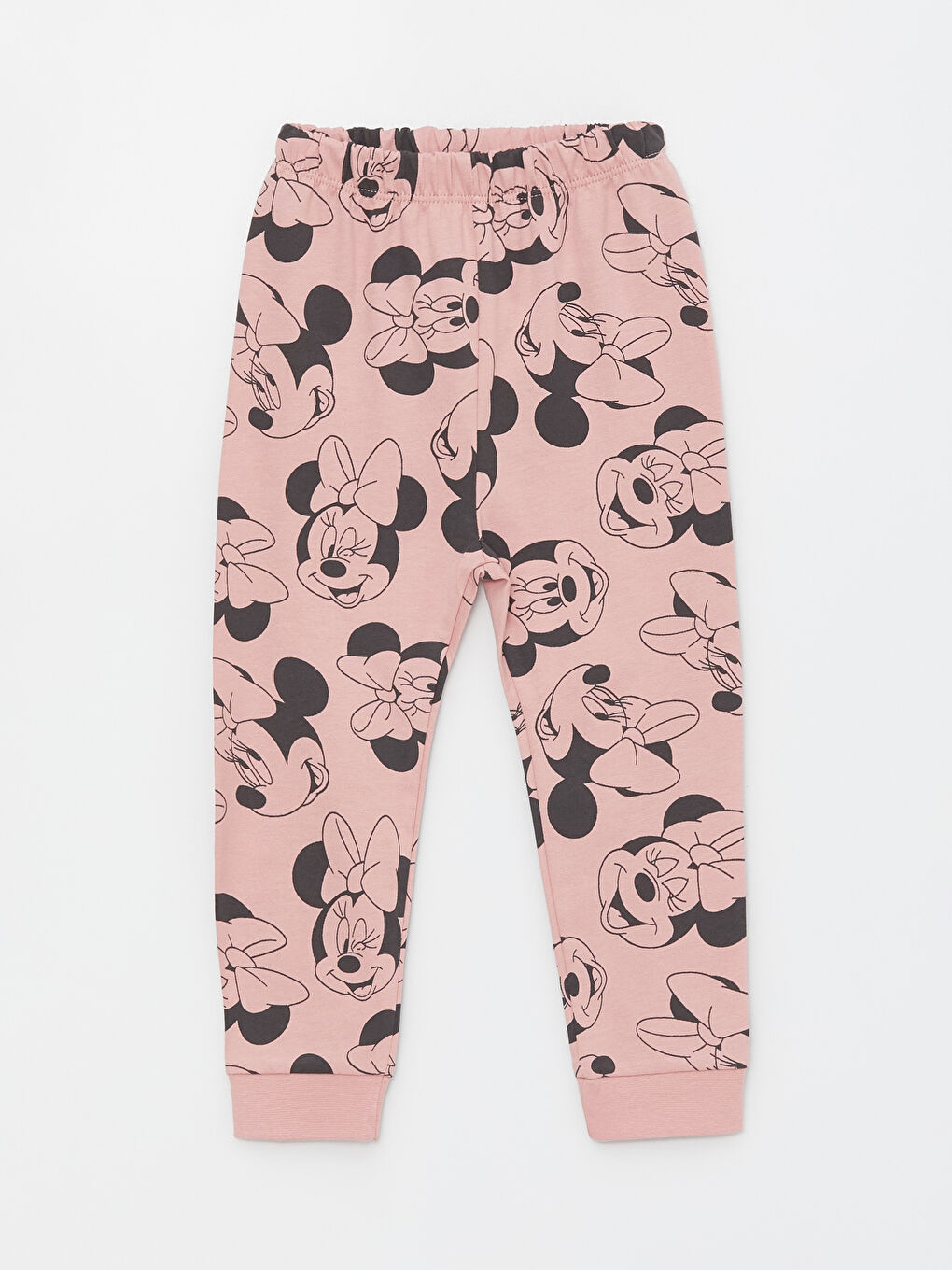 LCW baby Mat Pembe Baskılı Bisiklet Yaka Minnie Mouse Baskılı Kız Bebek Pijama Takımı - 3