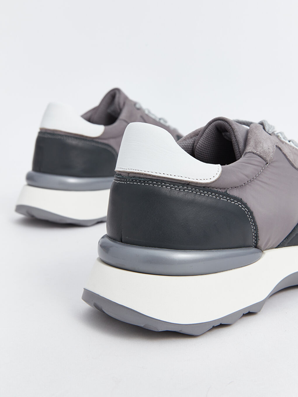 Gri File Detaylı Erkek Spor Ayakkabı-4